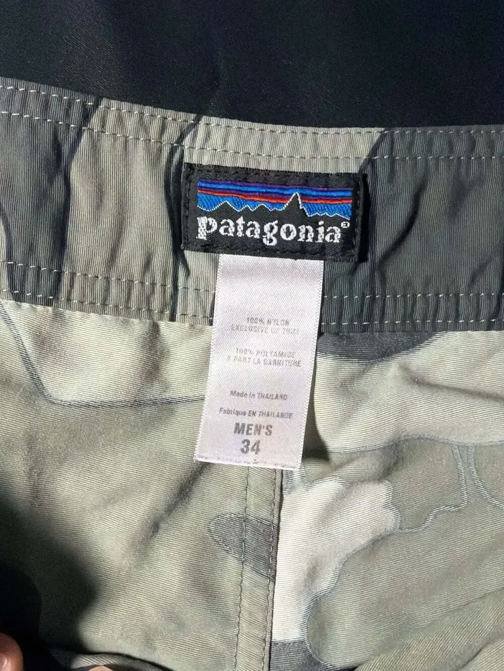 Patagonia Wavefarer Board Shorts - Camo Print - Size 34